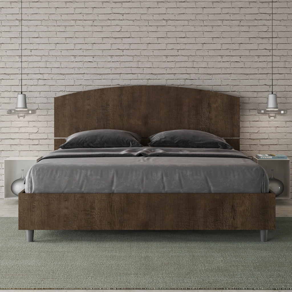 BS COM Letto matrimoniale con rete 160x200 noce