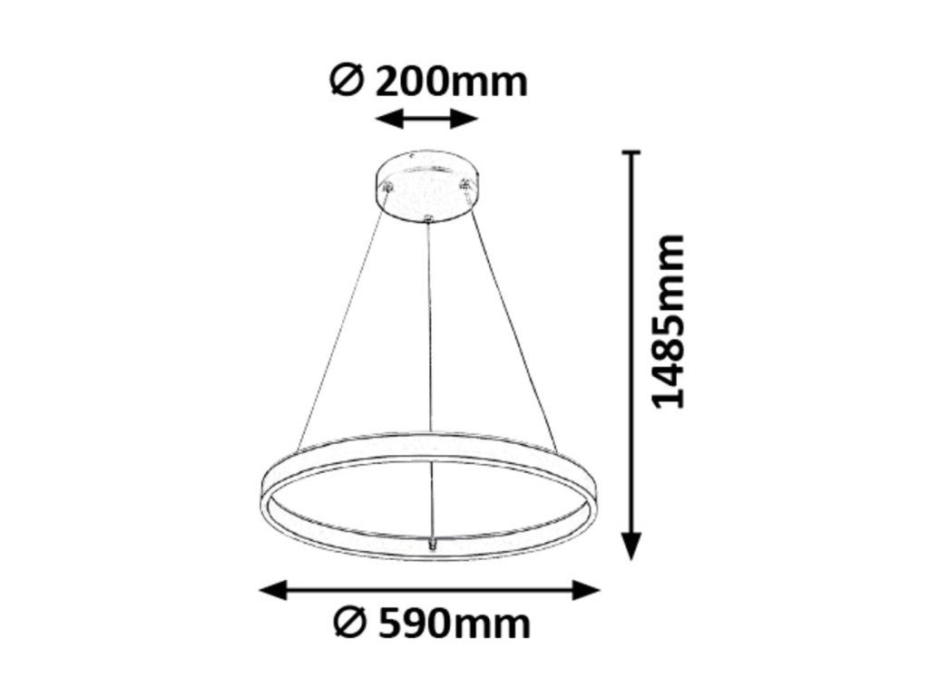 Lampada a sospensione Rabalux Othello LED 36W Ø59 grigia