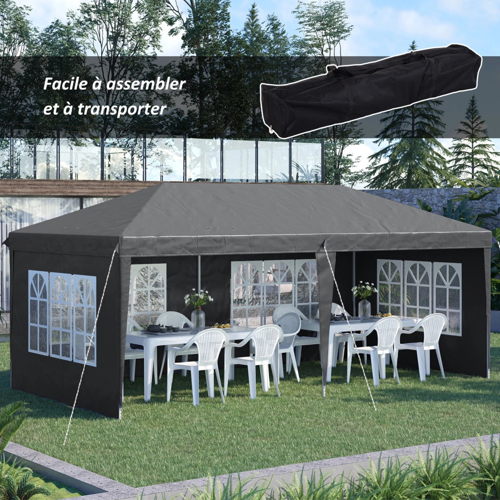 Gazebo pieghevole ¨C Minimal ¨C 3x6 m grigio