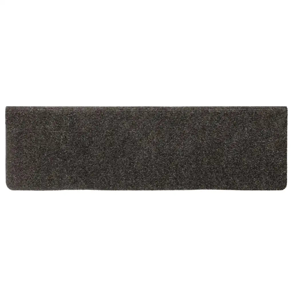 Tappetini per scale autoadesivi 30 pz 65x21x4 cm Antracite Bordo rettangolare 3365699