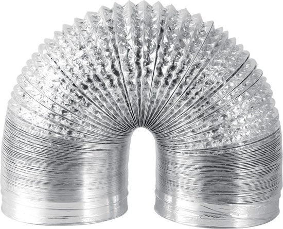 Serpentino di ventilazione - Ø 100 mm - 3m - Tubo di ventilazione flessibile in alluminio - Serpentina di ventilazione flessibile - Ventilazione dell'aria