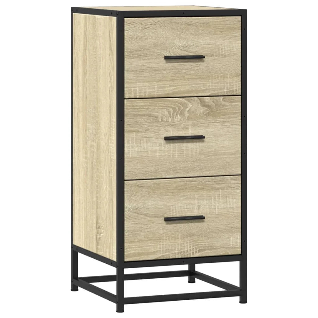Credenza buffet cassettiera mobile contenitore organizer cucina soggiorno soggiorno Sonoma 35,5 x 35 x 76 cm derivati del legno e metallo marrone 02_0031556