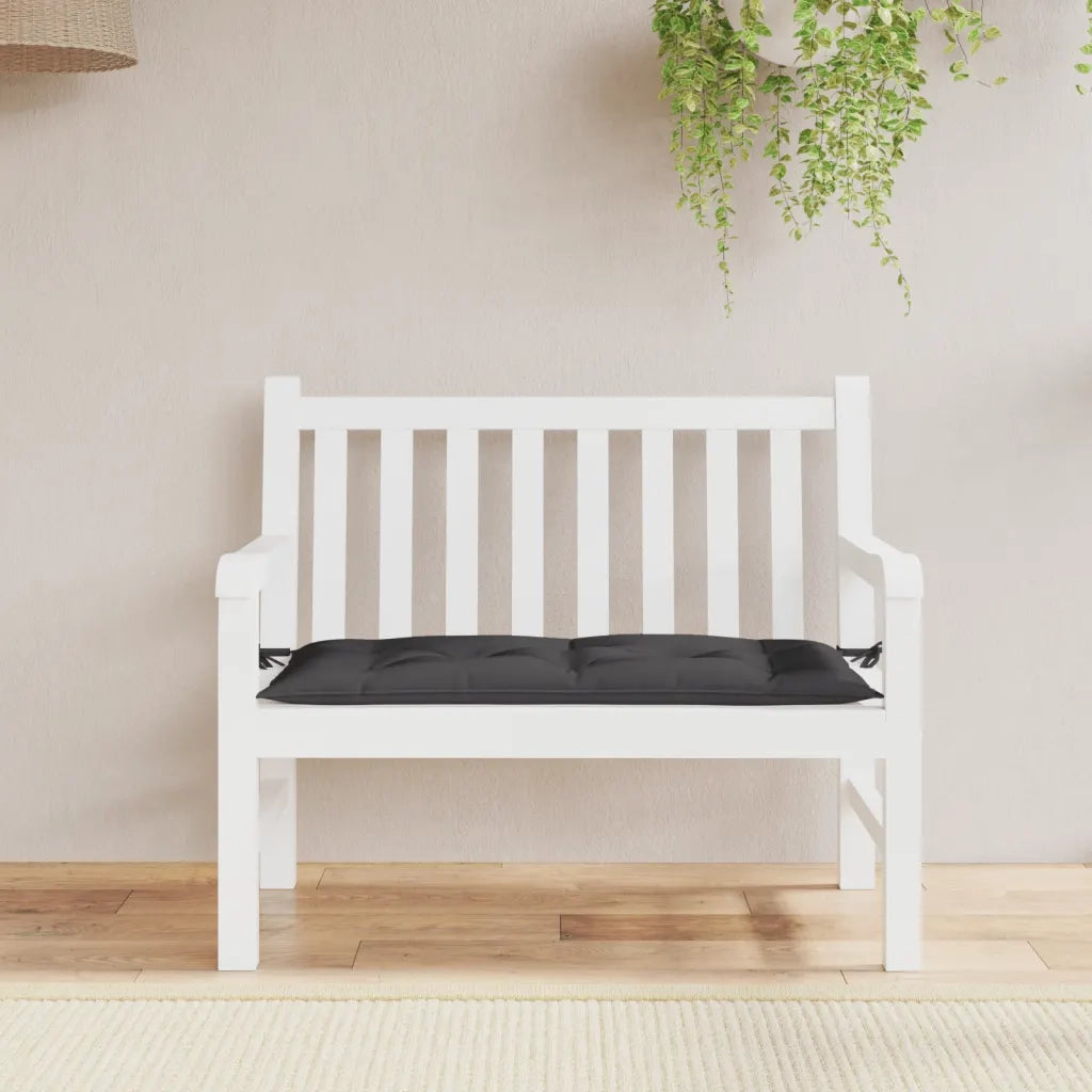 Cuscino per Panca-Cuscini per panchina Nero 100x50x7 cm in Tessuto Oxford