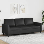 Divano a 3 Posti Nero 180 cm in Similpelle 359338