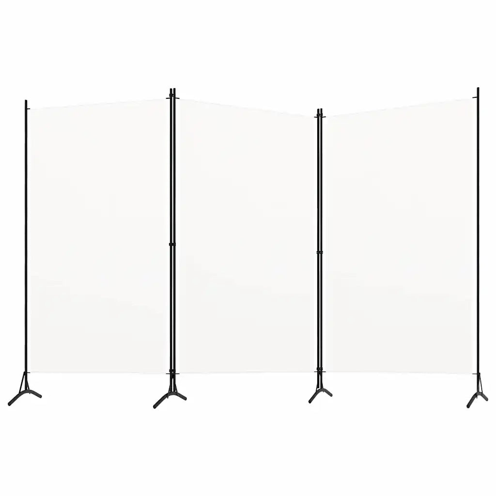 Divisorio a 3 Pannelli Bianco 260x180 cm in Tessuto 320731