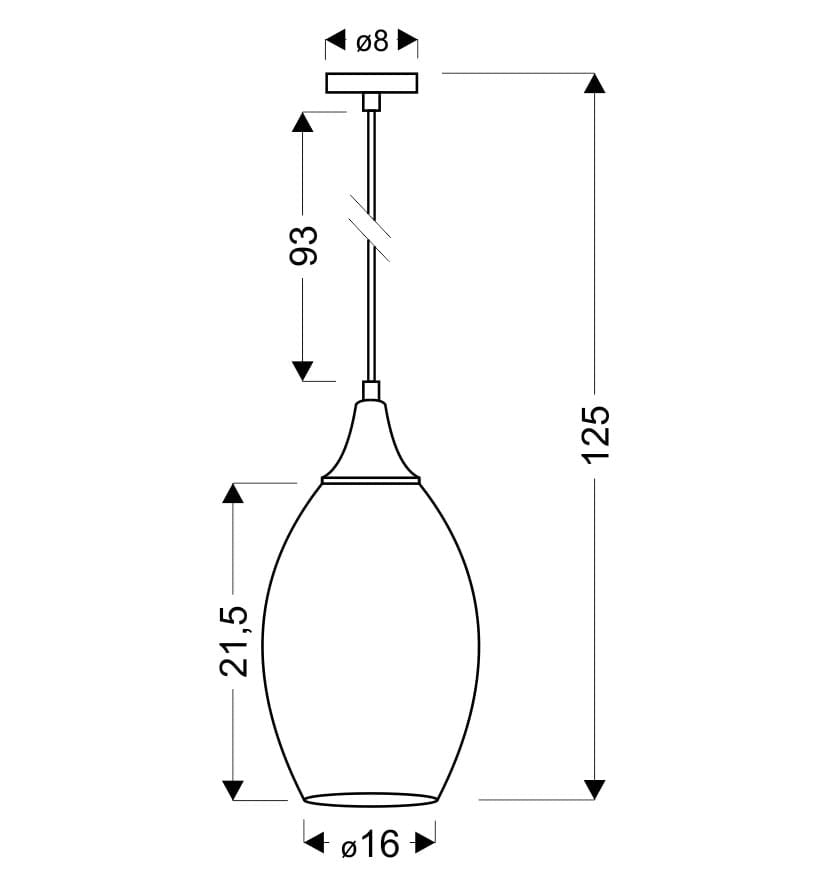 Lampada a sospensione Candellux Celia cromata Ø16 E27