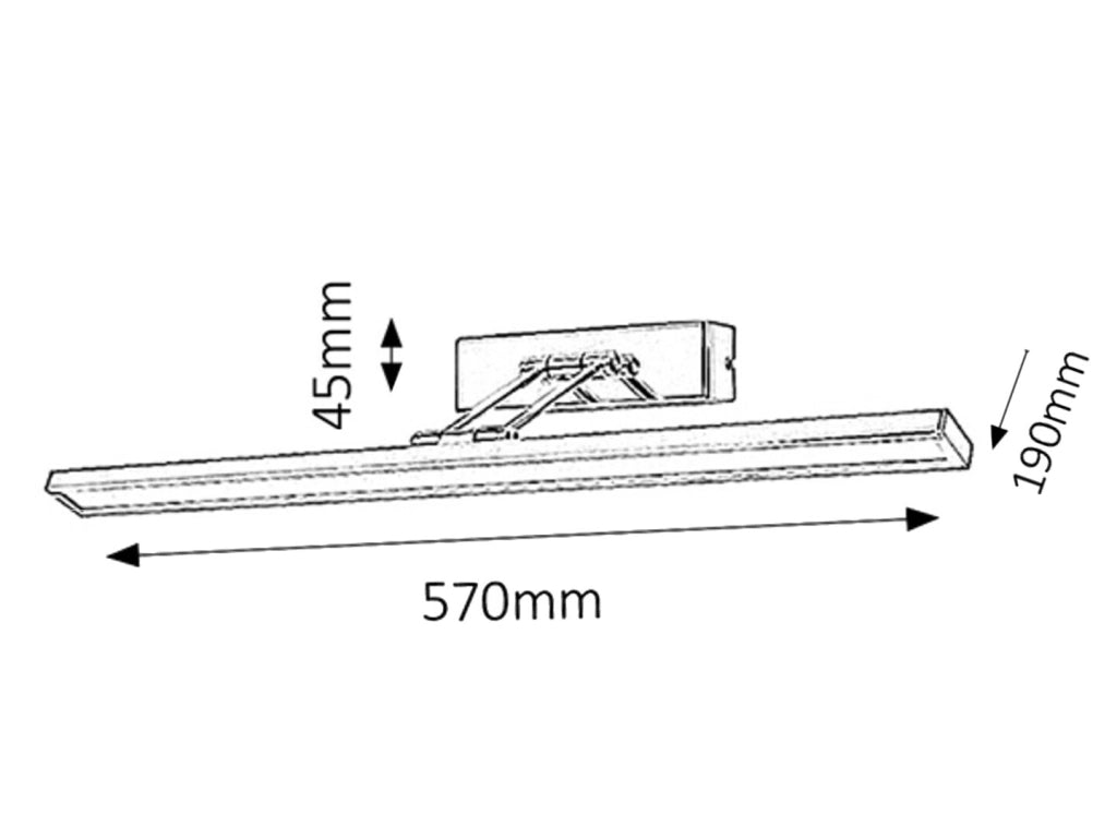 Applique LED per quadri 12W cromo Rabalux Picture Slim 3908
