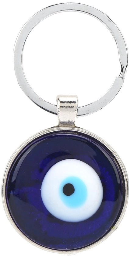 Sostegno per chiavi in acciaio inossidabile - Blu turchino - Decorazione per tazza - Amuleto di fortuna - Disegno unico - 1 pezzo/al pacchetto - Sostegno per sostegno per chiavi