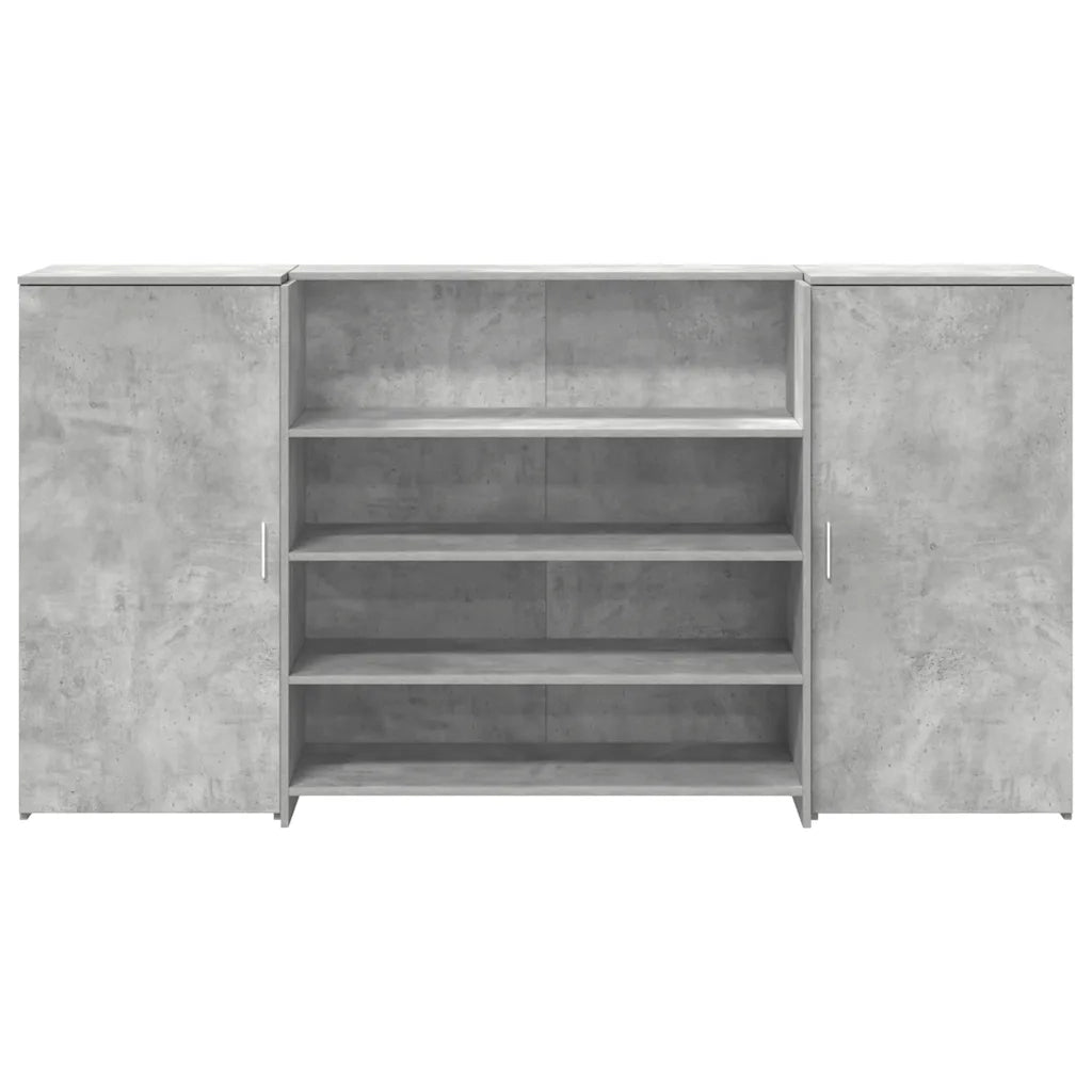 Banco Reception Grigio Cemento 200x50x103,5cm Legno Multistrato 3324181