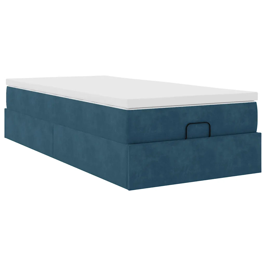 Struttura Letto Pouf con Materasso 80x200 cm Velluto 3311151