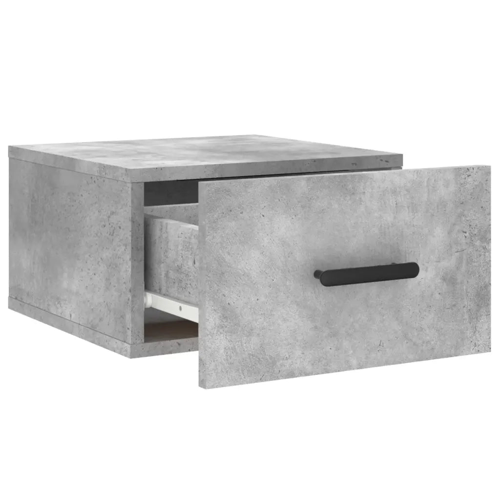 Comodino a Muro Grigio Cemento 35x35x20 cm 829844