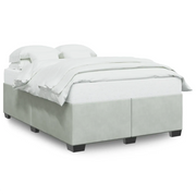 Letto matrimoniale | Letto per adulti | Giroletto senza Materasso Grigio Chiaro 140x190 cm Velluto