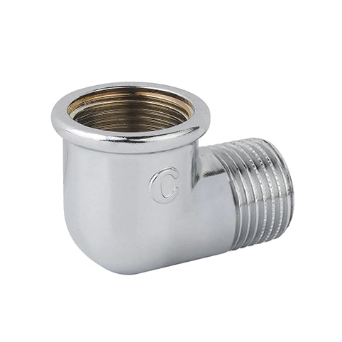 GOMITO MF OTTONE CROMO- 1/2- CAVAL- pezzi 10