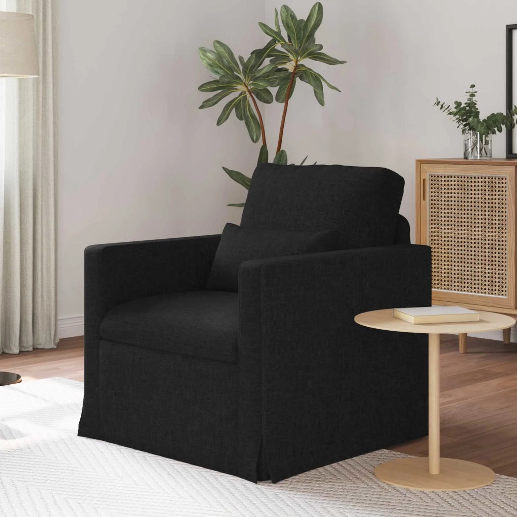 Divano Nero 78 x 78 x 80 cm Tessuto
