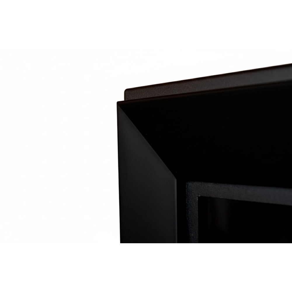 Caminetto a Bioetanolo Frame 550 SimpleFire da incasso con Vetro - Nero Opaco