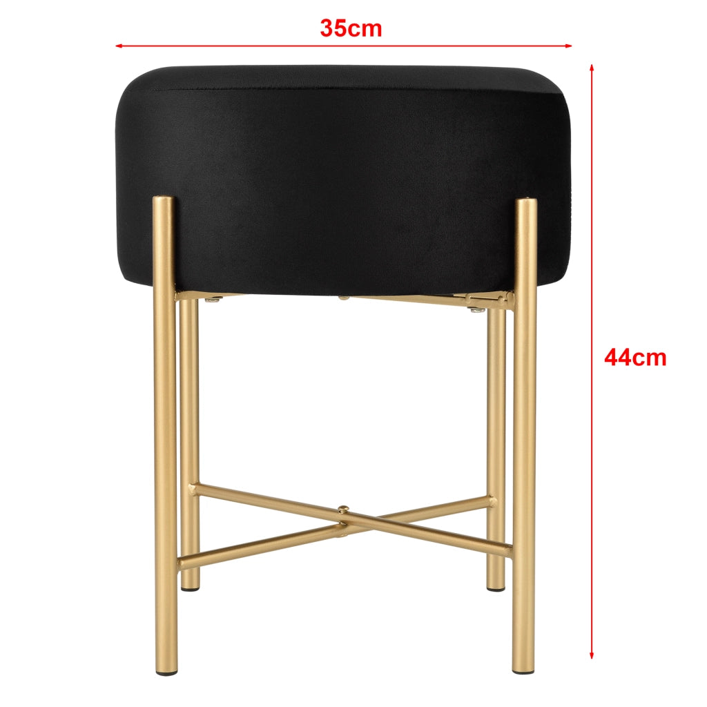Sedia Imbottita Kungälv Nero/Ottone [en.casa]