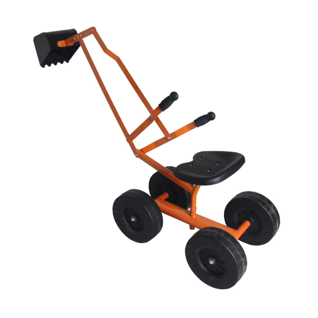 Ruspa giocattolo cavalcabile per bambini, Rscavatore di sabbia metallico per bambini con rotazione di 360¡ã 106x28x35cm
