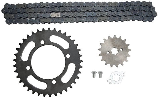 Kit di cambio dentato a catena 37T - 17T cambio dentato posteriore - catena 155mm - boccole universali - compatibile con motori a 17mm - trattamento termico per maggiore resistenza - set di catene