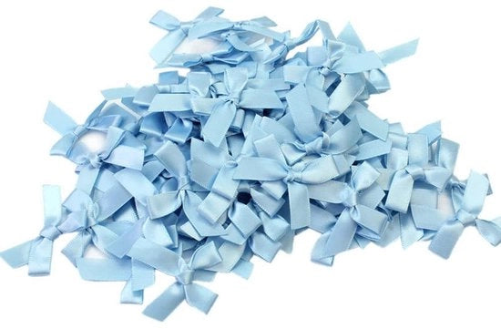 Decorazioni per Abiti 100 Stuks - Piccoli Fiocchi di Seta - Decorazioni per Abiti - Per Matrimoni/Natale - Pacchetti di Regalo - Fai da Te/Alta Moda - Larghezza del Nastro 6 mm - Decorazioni per Abiti - Materiale Polyester
