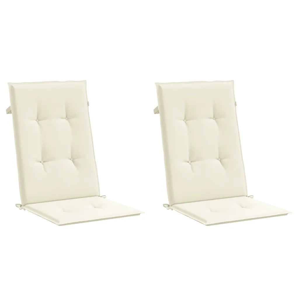 2 pz Cuscini per Sedie da Giardino Crema 120x50x3 cm  cod mxl 48366