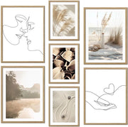 Set di Poster da Parete da 7 - Decorazione da Parete - Decorazione da Parete per Salotto - Stampi da Parete per Camera da Letto - Poster senza Listino - Decorazione Interna Unica