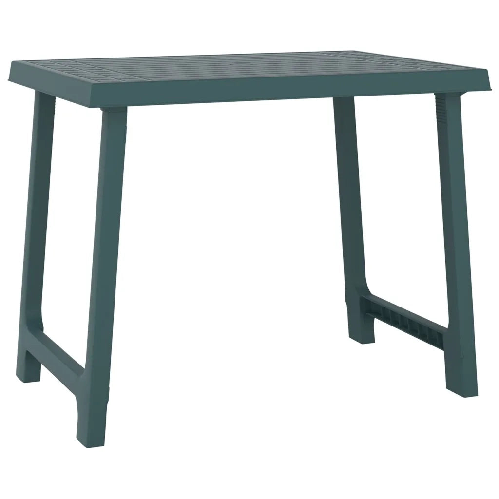 Tavolino da Giardino | Tavolo da Campeggio Verde 79x56x64cm in PP Aspetto in Legno