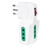 EcoPrice Adattatore Triplo 3 10A Spina 2P+T 10A + Interruttore