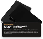 Visitecarte in Metallo 150 Unità - Carte in Alluminio - Marcatura Laser - Scatola in Plastica Nera - 86 x 54 x 0,21 mm - Duraturo e Imprermeabile - Businesscards