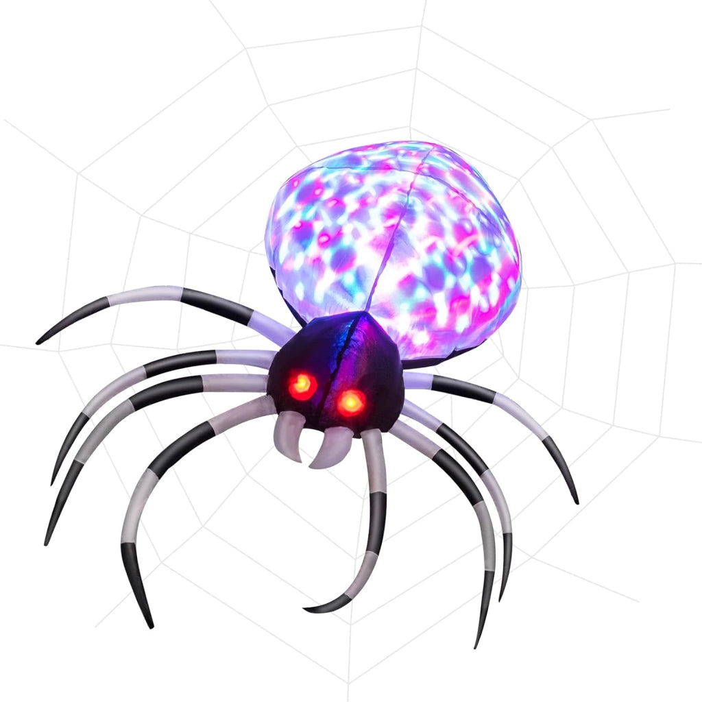 105 cm Decorazione Gonfiabile di Halloween, Decorazione Gonfiabile con Luci Multicolore e Compressore Incorporato, per Giardino, Prato e Feste