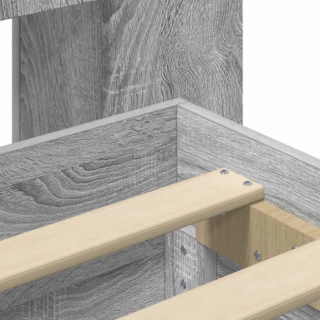 Struttura del letto con stoccaggio e testata Sonoma grigio 3433921