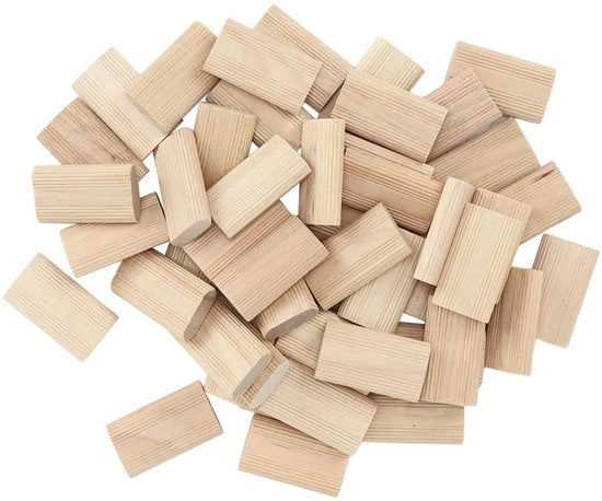 Accessori per lavorazione del legno - Pluggi in legno di betulla - 50 pezzi - 8x40mm - Beuken domino tenon - Fissaggio solido - Connettore preciso