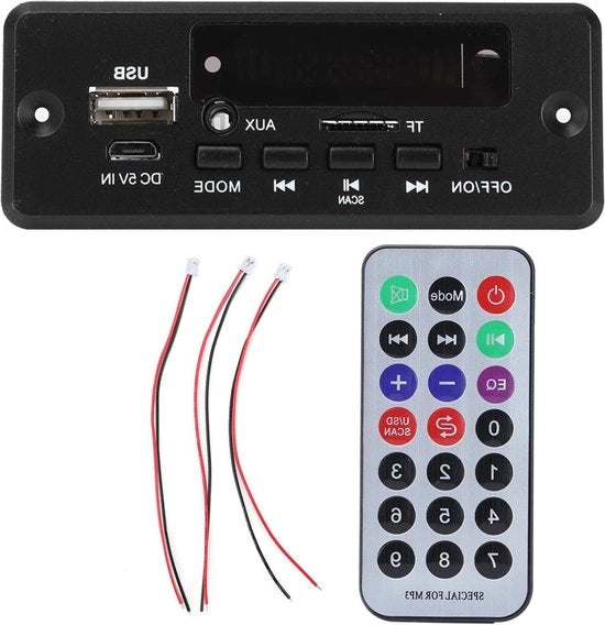 Decoder Bluetooth - Display Digitale - Amplificatore - Riproduttore MP3 per Auto - Nero .