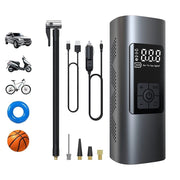 Trade Shop - Mini Compressore Ad Aria Portatile Gonfiatore Ricaricabile Display Led Auto -