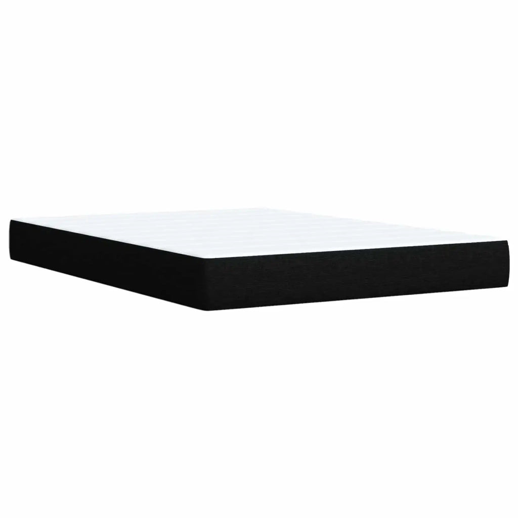 Letto box spring con materasso Nero 160 x 200 cm Tessuto 3451243