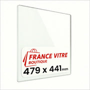 479 x 441 x 4 mm - Vetro per stufa a legna - vetro camino di ricambio - vetro per caminetto resistente al fuoco - France Vitre