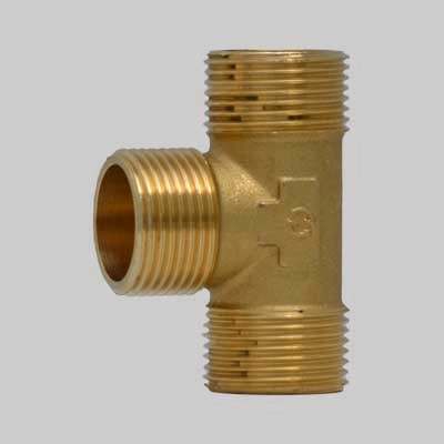 RACCORDO A TEE MASCHIO OTTONE GIALLO  1/2     MADE IN ITALY