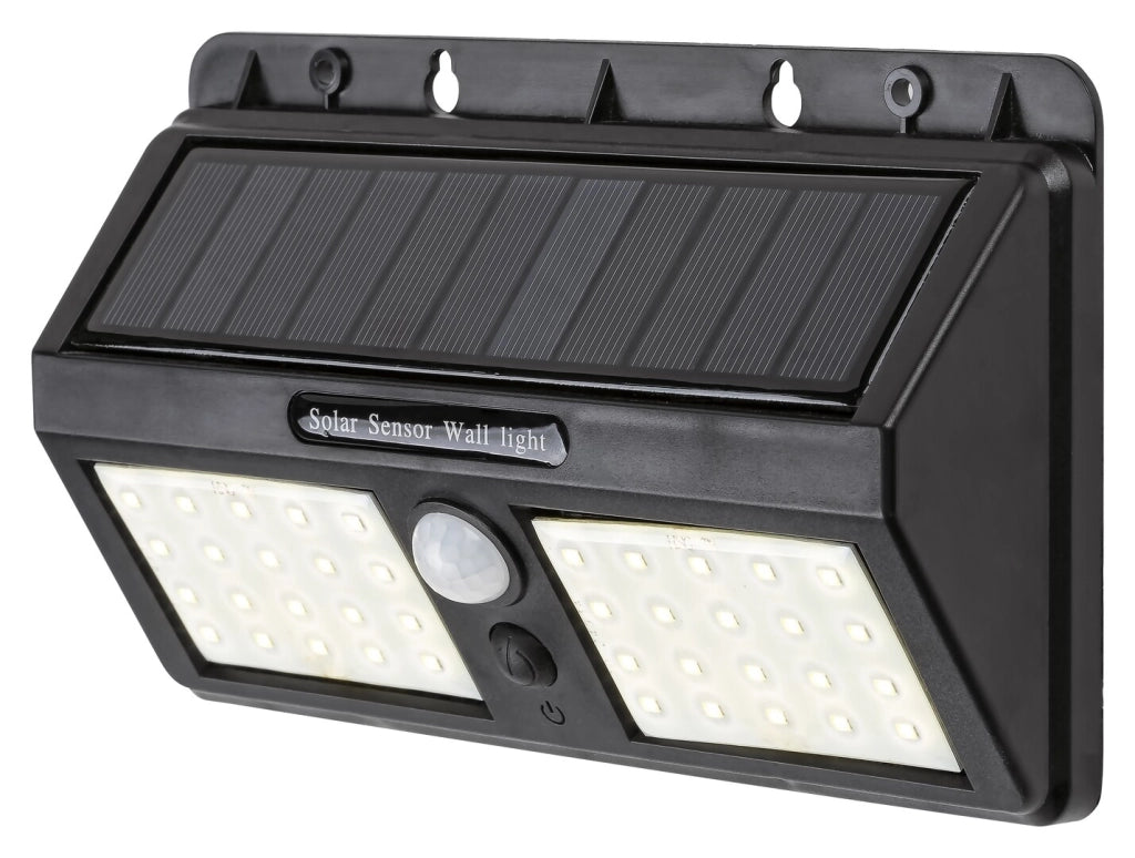 Applique solare esterna con sensore LED 2,4W nera Rabalux