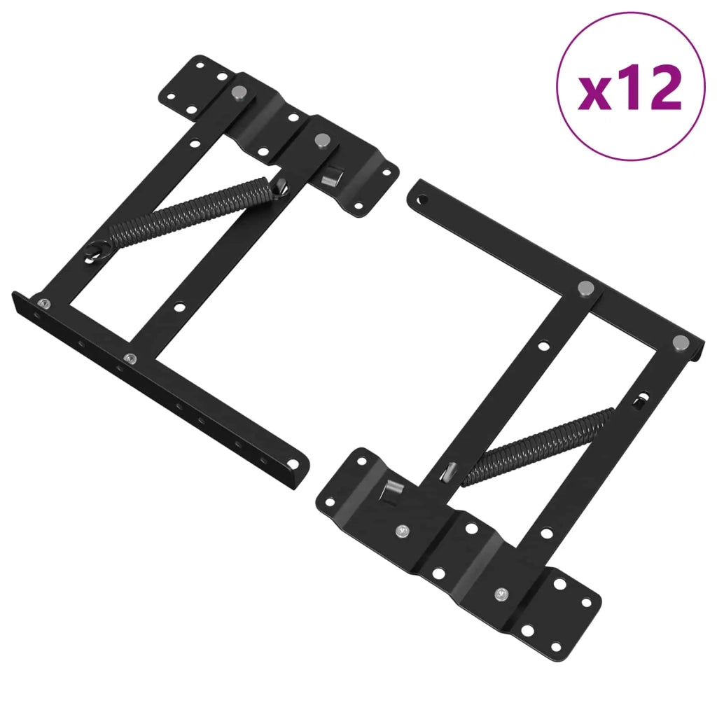 Meccanismo di Sollevamento per Letto 12 pz Nero Ferro CFW6721922