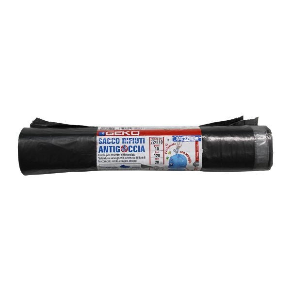 SACCO RIFIUTI NERO STRONG 72X110 40 MICRON 10PZ