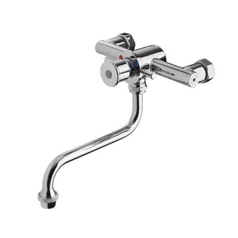 MCM Miscelatore temporizzato a muro con canna girevole