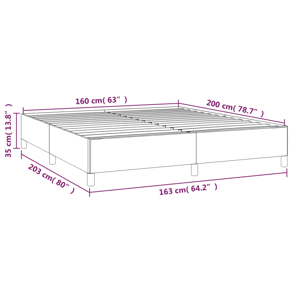 Giroletto senza Materasso Grigio Scuro 160x200 cm Velluto 347331
