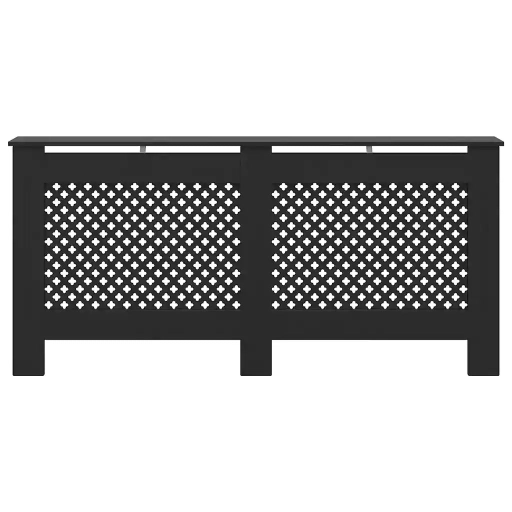 Copertura per Radiatore Nera 172x19x81 cm in MDF 288198
