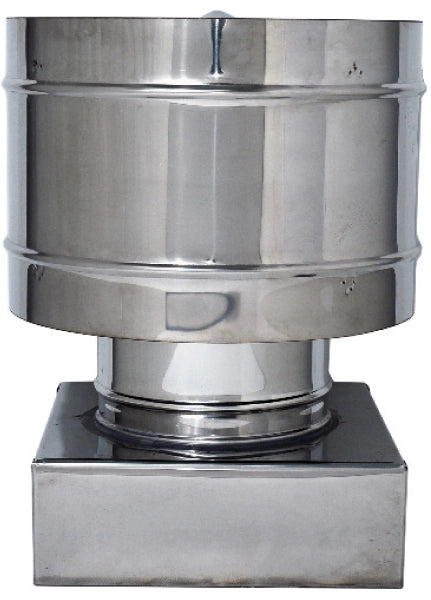 FUMAIOLO FISSO ANTIVENTO INOX Quadrato cm. 32x32