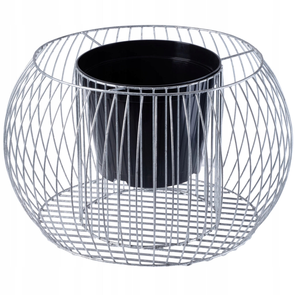 Vaso per gabbione KADAX, coperchio per gabbione in acciaio, inserto in filo zincato da 66 cm per gabbione.
