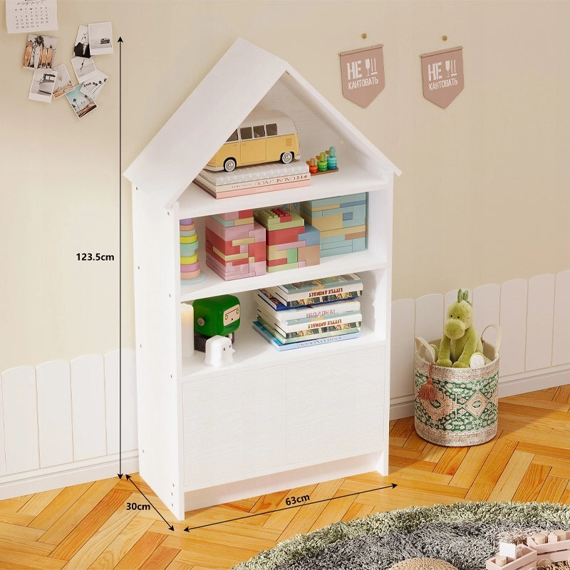 Scaffale a forma di casetta per bambini, 63 cm