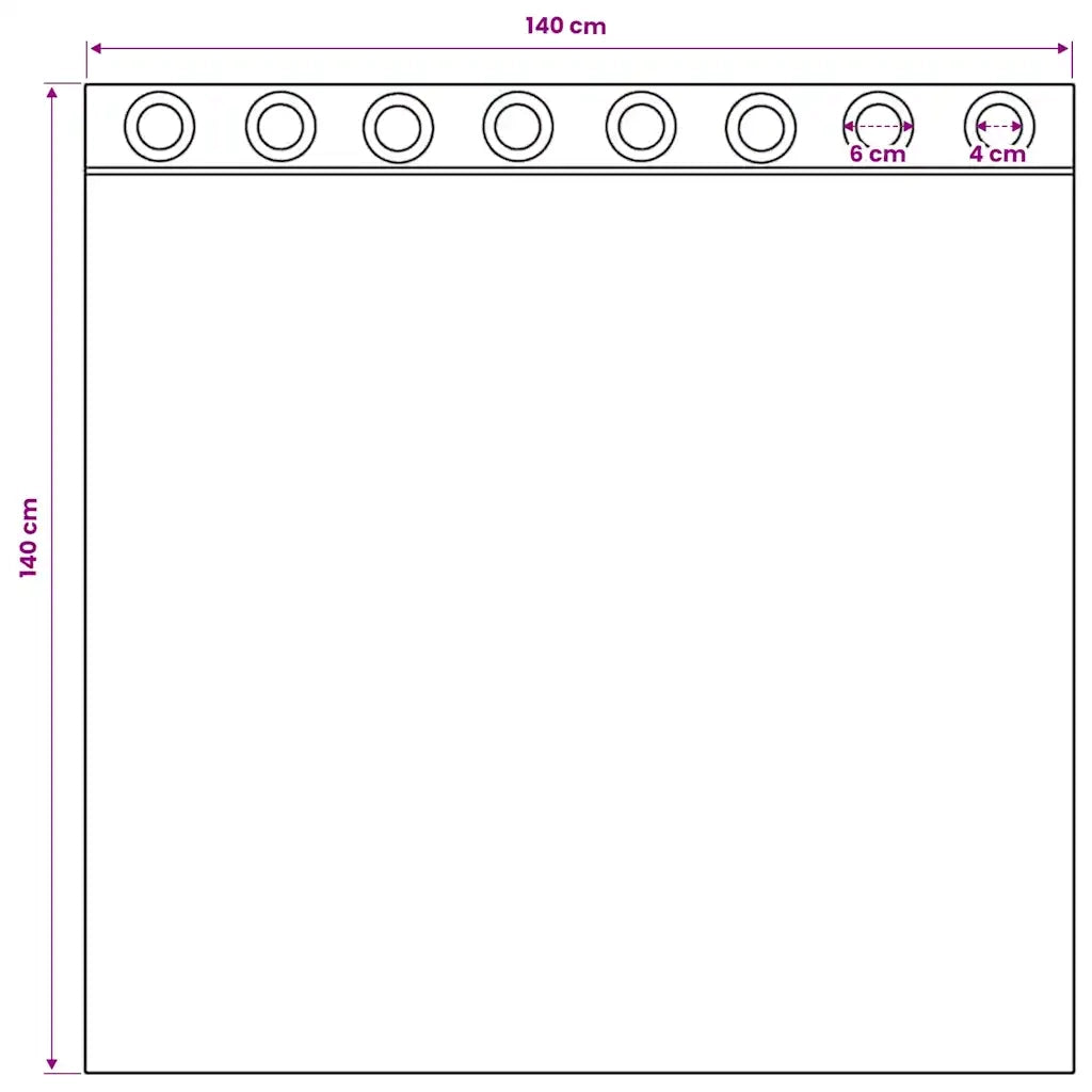 Tende in Voile con Occhielli 2 pz Viola 140x140 cm