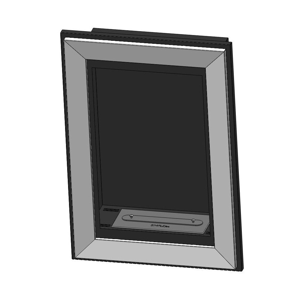Caminetto a Bioetanolo Frame 550 SimpleFire da incasso con Vetro - Nero Opaco