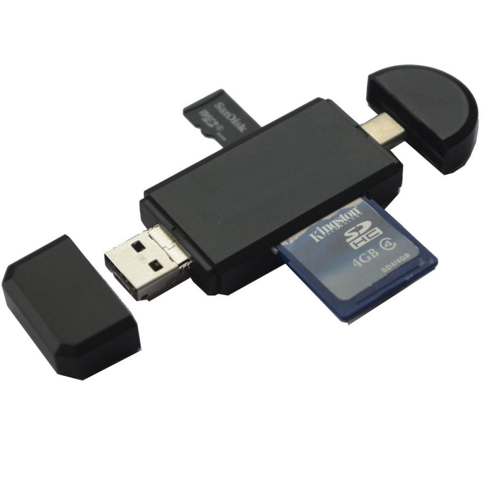 Trade Shop - Tipo-c Adattatore Otg Micro Usb Usb 2.0 Sd Micro Sd Card Reader Pc Smartphone -