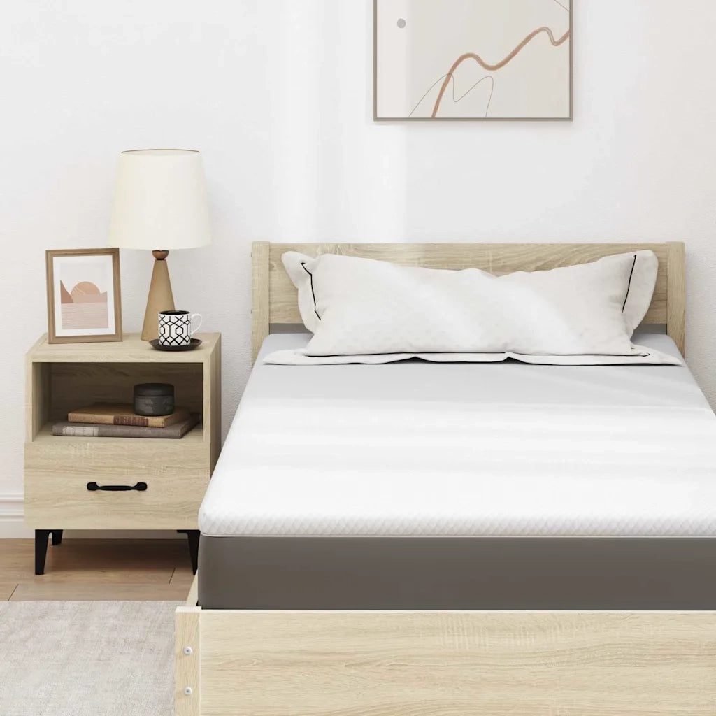 Topper per materasso Bianco 90 x 200 cm Tessuto Jacquard 4106212