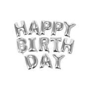 Trade Shop - Lettere Gonfiabili Palloncini Elio Happy Birthday Addobbi Compleanno 35cm Argento -